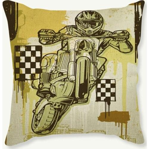 Motorcycle Mexico Women Skull Cushion Cotton Linen Case Home Decoration Pillowcase Car Sofa Decorative Throw Pillows almofadas