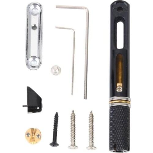 5 Strings Nickel Black Single Headless Bass Bridge Set Electric Guitar Multifunction Tool Accessories Single Round Bridge