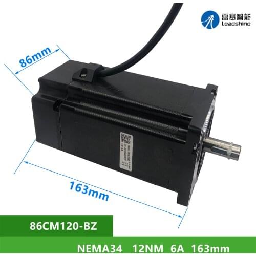 NEMA34 Leadshine 86CM120-BZ 12Nm 6A 2 phase Shaft Diameter 14mm