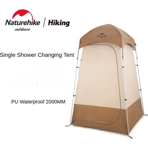 Naturehike New Portable Single Shower Changing Tent Multi Purpose Waterproof And Sunscreen Tent Shower Shed Mobile Outdoor Toile