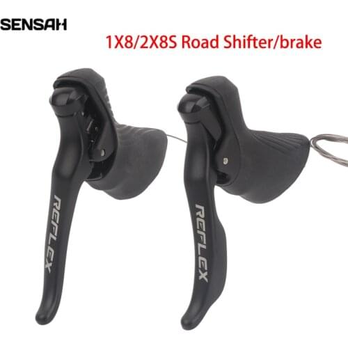 Sensah Road bicycle shifts/brake 1X8/2X8 Speed derailleur hanger thumb shifter bar end friction disc speed switch Lever bike