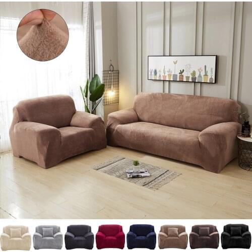Multi- Colors Cushion Cover Slipcover Stretch Sofa Cover Spandex Pillow Case Plush Furniture Slipcover Elagant Solid Cover D30