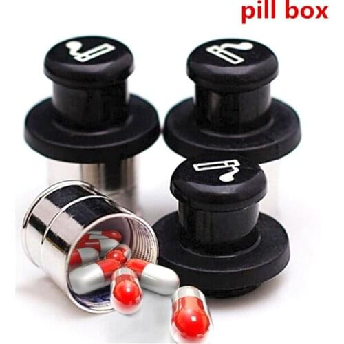 Secret Stash Car Cigarette Lighter Hidden Diversion Insert Pill Box Container Safe Storage Case (Black & Silver) For Wholesale
