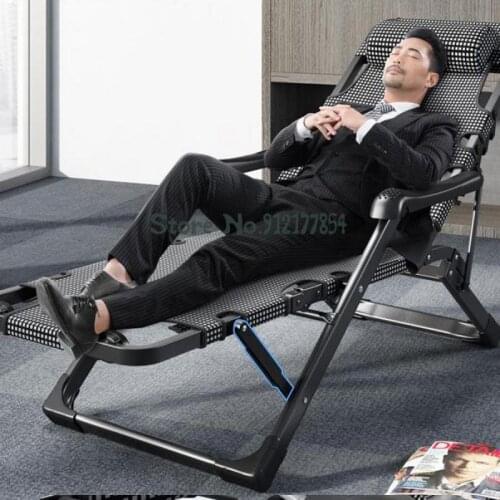 Recliner folding chair lunch break siesta portable balcony leisure beach chair home chair bed backrest lazy sofa