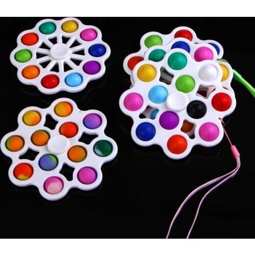 Pops finger push bubble its simple dimple fidget hand spinner anti stress relief anxiety sensory for autism adhd children adult