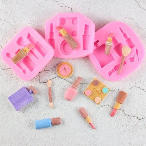 Dry Pace Cake Fondant Liquid Silicone Mold Makeup Tool Series DIY Chocolate Decoration Baking Mold WMJ-919