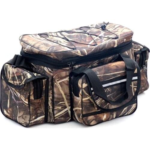 Fishing Tackle Bags-Saltwater Resistant Fishing Bags-Storage Bags Large Capacity Multi-PurposeTwo-Layer Outdoor Shoulder Bags