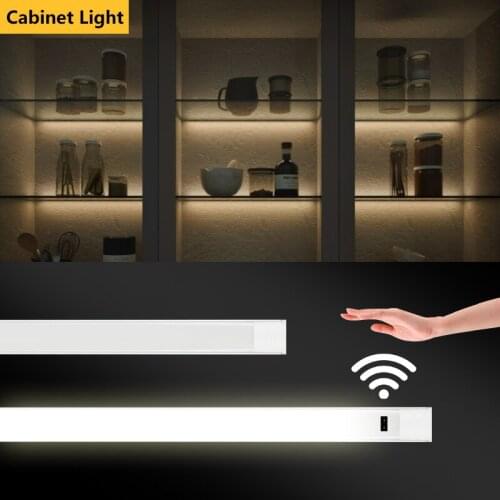 LED Under Cabinet Kitchen Light Hand Sweep Motion Sensor Bedroom Wardrobe Closet Lamp Customizable Size Bar Lights Indoor Home