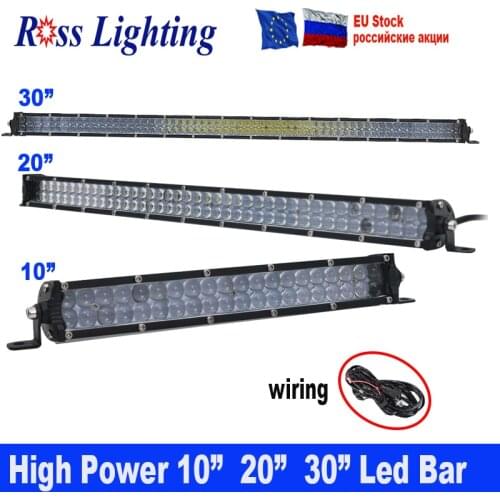 High Power Slim 4D LED Light Bar 10" 20" 30" Spot Offroad LED Bar for Truck Tractor ATV 5D Light Bar SUV UTE 12V 24V Fog Driving