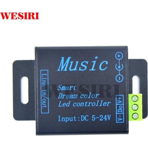 WESIRI WS2811 WS2812B Music Controller DC5-24V 250 Pixels Smart Dream Color Music Controller for WS2811 WS2812B LED Strip Light