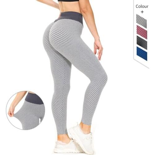 Womens Ruched Butt Lifting High Waist Yoga Pants Tummy Control Stretchy Bubble Workout Leggings Textured Booty Running Tights