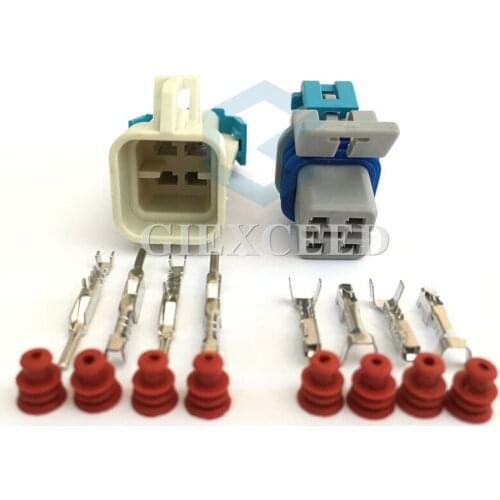 2 Sets 4 Pin 15326423 12176896 LS2 Oxygen Sensor Plug Waterproof Female Male Automotive Electrical Connector