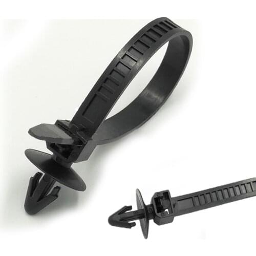 20PCS Cars Mount Wire Tie Clip Releasable Nylon Tie Wrap Cable Fastening Clips Self-locking Plastic Zip Tie