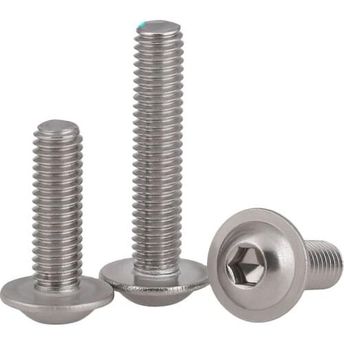 304 Stainless Steel Round Headband Pad Hexagon Screw Round Headband Pad Screw M3 M4 M5 M6 20PCS