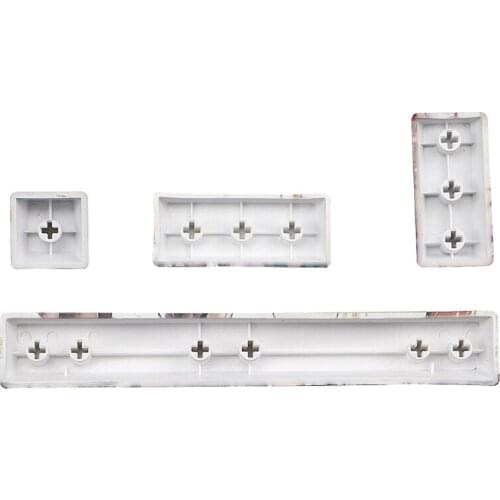 4Pcs Japanese Anime PBT Space Keycaps Ahegao Keycaps 6.25U ESC Spacebar For Mechanical Keyboard Switches Keycaps P82A