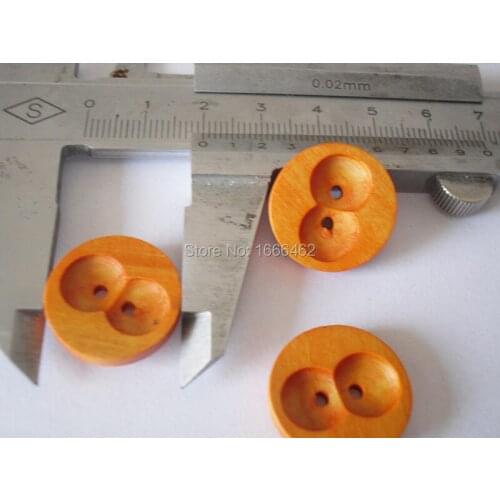 50PCS wood buttons 2 holes 20mm red-brown clothes / DIY