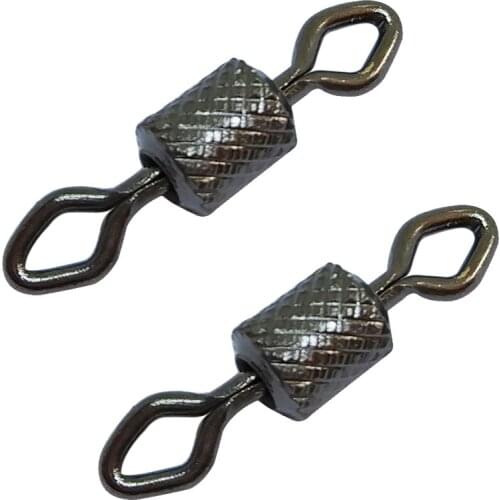 500pcs/lot Diamond Eye Impressed Rolling Swivel Fishing Connector Fishing Accessories 1/0# 2/0# 3/0# 4/0# 6/0# 8/0