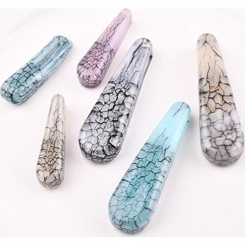 New style 30pcs/lot Burst crack stripe print geometry irregular Water drops shape acrylic beads diy jewelry pendant accessory