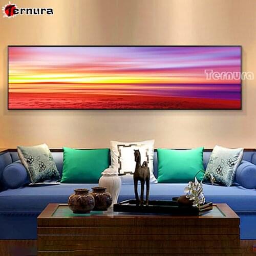 Diamond Mosaic Cross Stitch Natural scenery sunset DIY full square Diamond Embroidery Diamond Painting home decor mosaic large