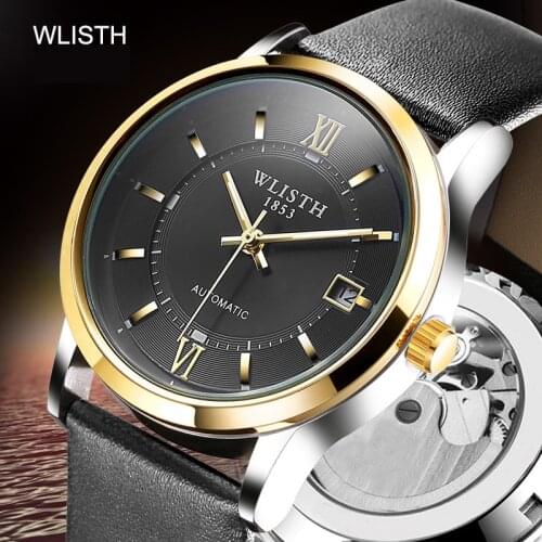 Men Wrist Watch Stainless Steel Skeleton Date Male Tourbillon Watch Mens Watches Top Brand Luxury Automatic Mechanical Watches