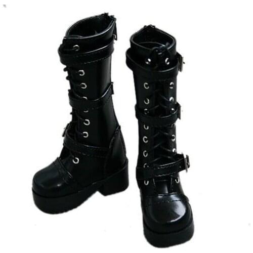 [wamami] 16# Black 1/3 SD DZ DOD BJD Dollfie Leather Boots/Shoes