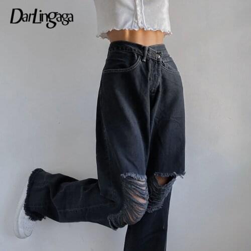 Darlingaga Womens Ripped Jeans