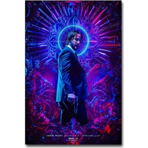 John Wick Chapter 3 Silk Poster Movie Canvas Wall Print Art Painting 30x45cm 60x90cm Wallpaper Picture for Living Room Decoation