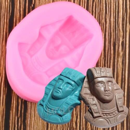 Egyptian Pharaoh Silicone Mold Chocolate Fondant Molds Resin Clay Candy Moulds Cake Decorating Tools