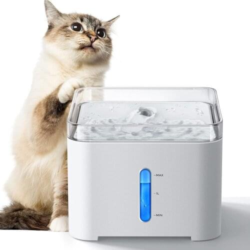 2L Automatic Pet Cat Water Fountain with LED Electric USB Dog Mute Drinker Feeder Bowl Pet Drinking Fountain Dog Water Dispenser