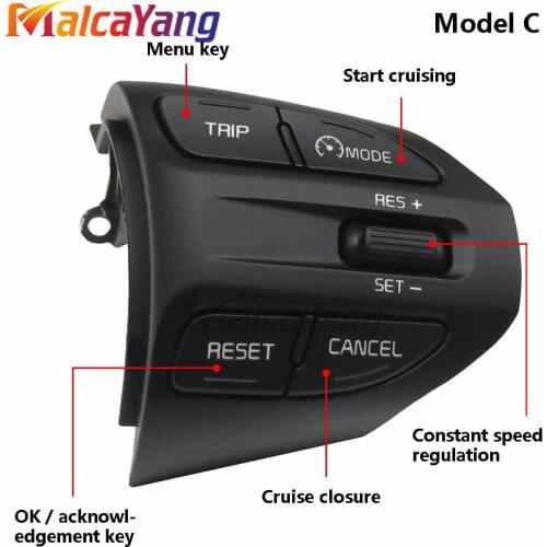 Steering Wheel Button For KIA K2 RIO 2017 2018 2019 RIO X LINE Buttons Bluetooth Phone Cruise Control Volume Switch