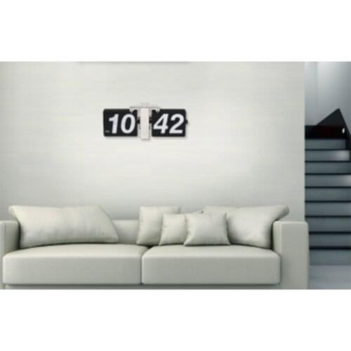 Brief Stylish Big Character Automatic Flip Clock Classic Home Office Furnishings Clock