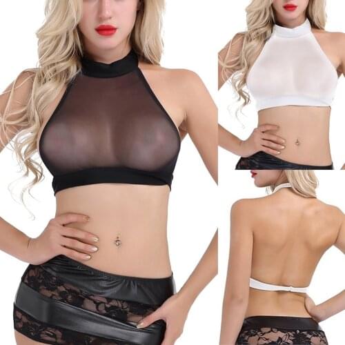 Womens Sheer Mesh See-through Short Sleeve Crop Tops Casual T Shirt Thermal Underwear Soft Breathable Sport Camisoles Vest Bra