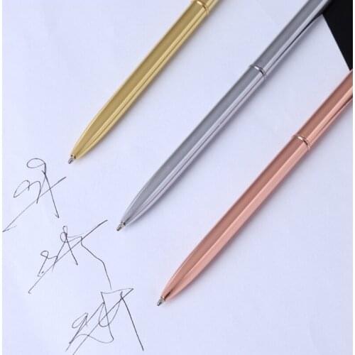 Metal Ballpoint Pen Slim Ball Pen for business Writing Office School Supplies