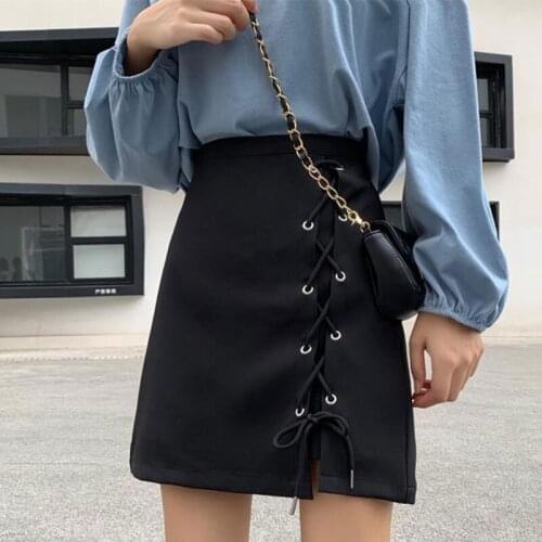 High waist bandage mini skirt pencil sexy womens skirts summer 2020 new nightclub black gothic skirt woman female skirts ladies