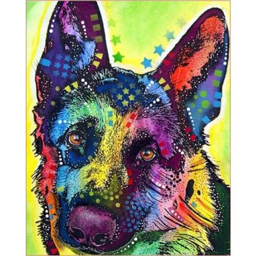 DIY Digital Painting By Numbers Color dog oil painting mural Kits Coloring Wall Art Picture Gift frameless