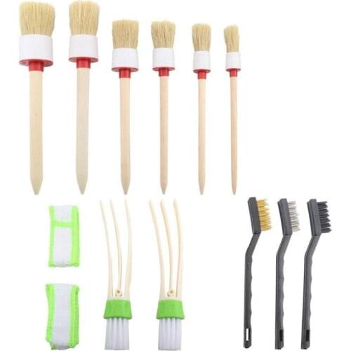 Car Detailing Brush Set, Auto Detailing Brush Set, 11 Pieces Car Cleaner Brush Set Air Conditioner, for Cleaning Wheels, Dashboa