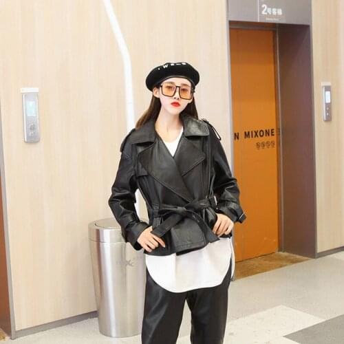 Real Leather Jackets Women Spring Autumn Genuine Sheepskin Leather Coat Female Slim Short Womens Clothing Mujer ChaquetaZjt2566