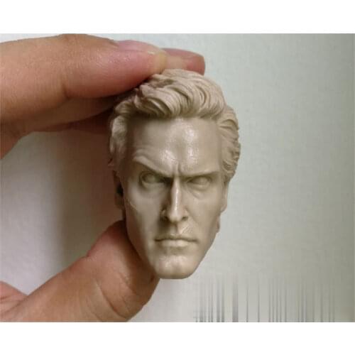 Unpainted 1/6 Scale Horror Movie Roles Ashley Head Sculpt Model For Action Figure Doll Soldier Accessories Painting Exercise