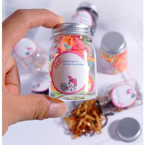 100 Pcs/200 Pcs Disposable Elastic Bands Children Colorful Hair Bands Ropes Girls Ponytail Holder Hair Accessories