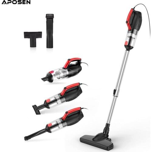 APOSEN Official Cord Vacuum Cleaner 500W Stick Vacuum Cleaner with HEPA Filters for Hard Floor Lightweight Home pet Hair