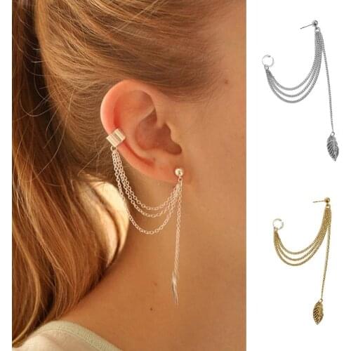 Hot Sale Women Stylish Pops Earrings Geometric Earrings Fringe Leaves Alloy Earring Couples Jewelry Christmas Gift Black Friday