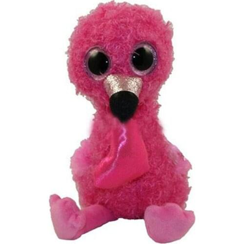 Ty Beanie Big Eyes Cute Pink Girl Heart Flamingo Doll Plush Stuffed Animal Super Soft Bedside Ornaments Toy Gift For Kids 15cm
