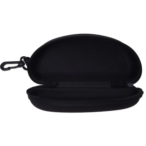 Black Glasses Eyeglasses Safety Zippered Hard Case Holder