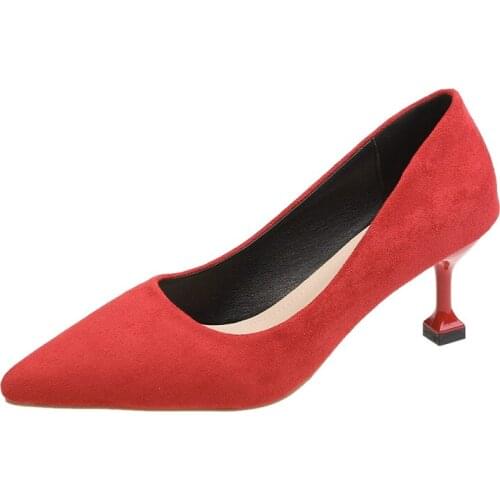 2020 womens shallow mouth low toe shoes new ultra high heels pointed female shoes stiletto work shoes women pumps U14-05