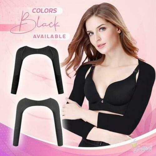 Women Arm Slimming Back Posture Corrector Humpback Prevent Body Elastic Shaper Shoulder Long Sleeve Upper Underwear