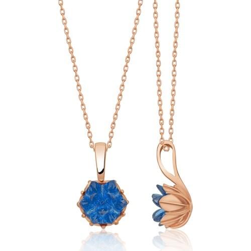 Daisy Silver Lotus Flower Cubic Zirconia Women Necklace