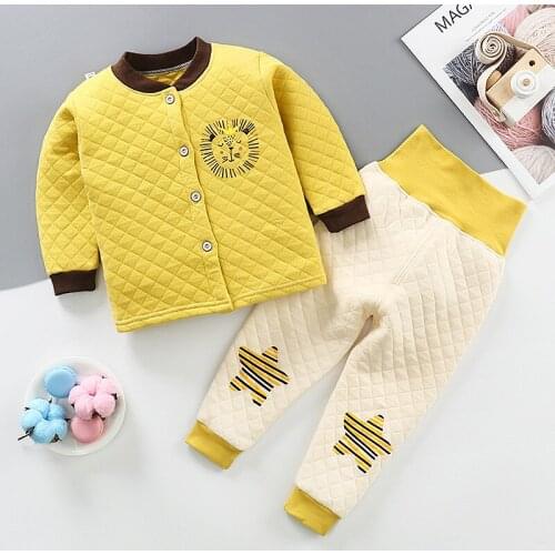 2020 Winter New Baby Sleepwear Clothes Boys Girl Pajamas Sets Cotton Thick Warm Baby Pyjamas Children Sleepwears Set
