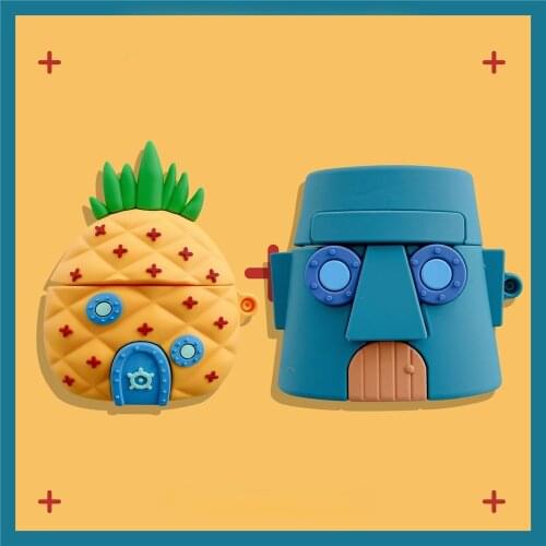 3D Cute Pineapple House Earphone Case for AirPods Pro Bag Soft Silicone for Apple Air pods 2 1 Case Protective Charging Box