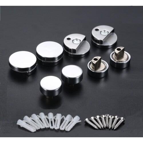 4Pcs Bathroom Toilet Mirror Glass Hinge Fixed Fittings Advertising Plate Glass Clamps Fixed Clips for 6-7mm or 3-5mm Thick Glass