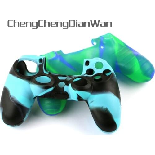 5pcs/lot New Camouflage Silicone Protective Case Skin Grip Cover for ps4 Game Controller Protective